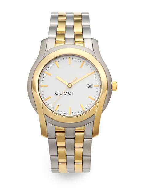 mens gold and silver gucci watch|discount gucci watches for men.